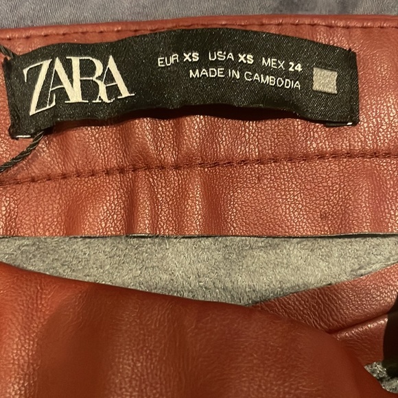 Zara red High Rise Leggings - Picture 3 of 5